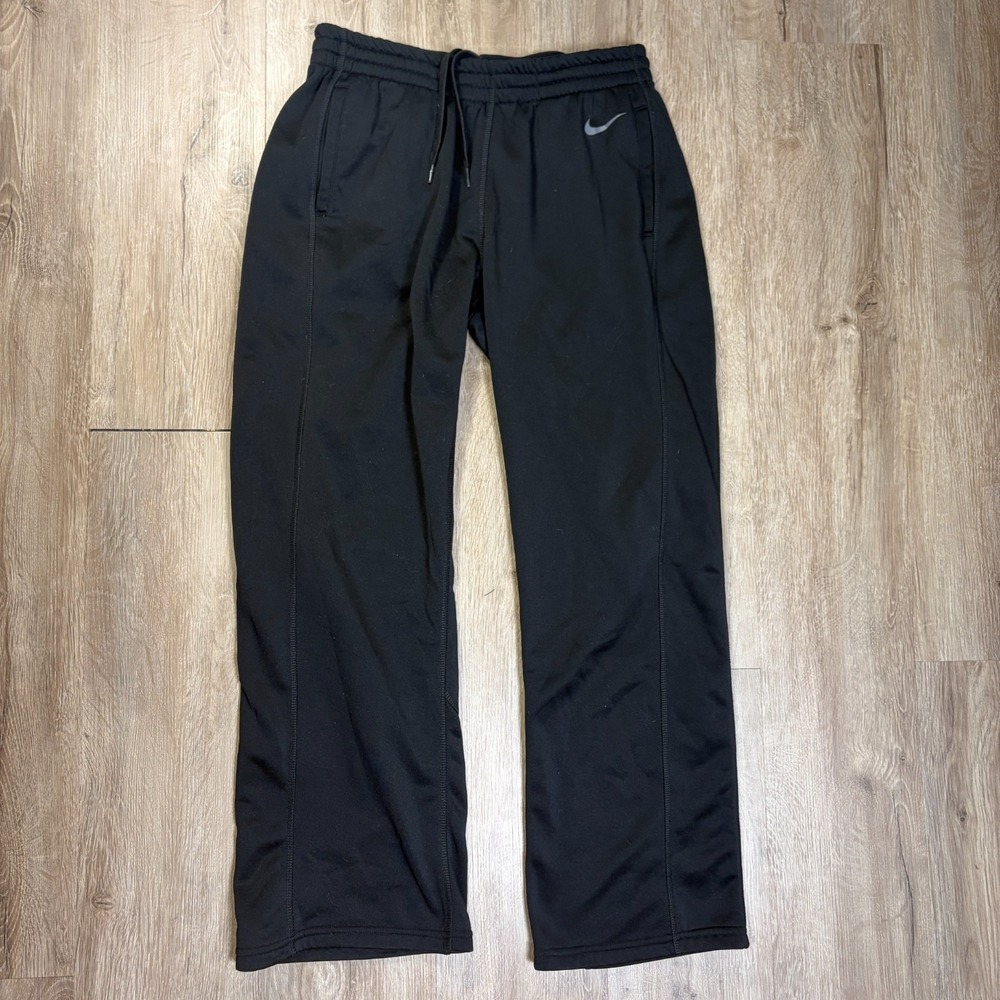 Nike Dri Fit Mens Fleece Pants‎ Medium Black Loose Performance Active 856918-011